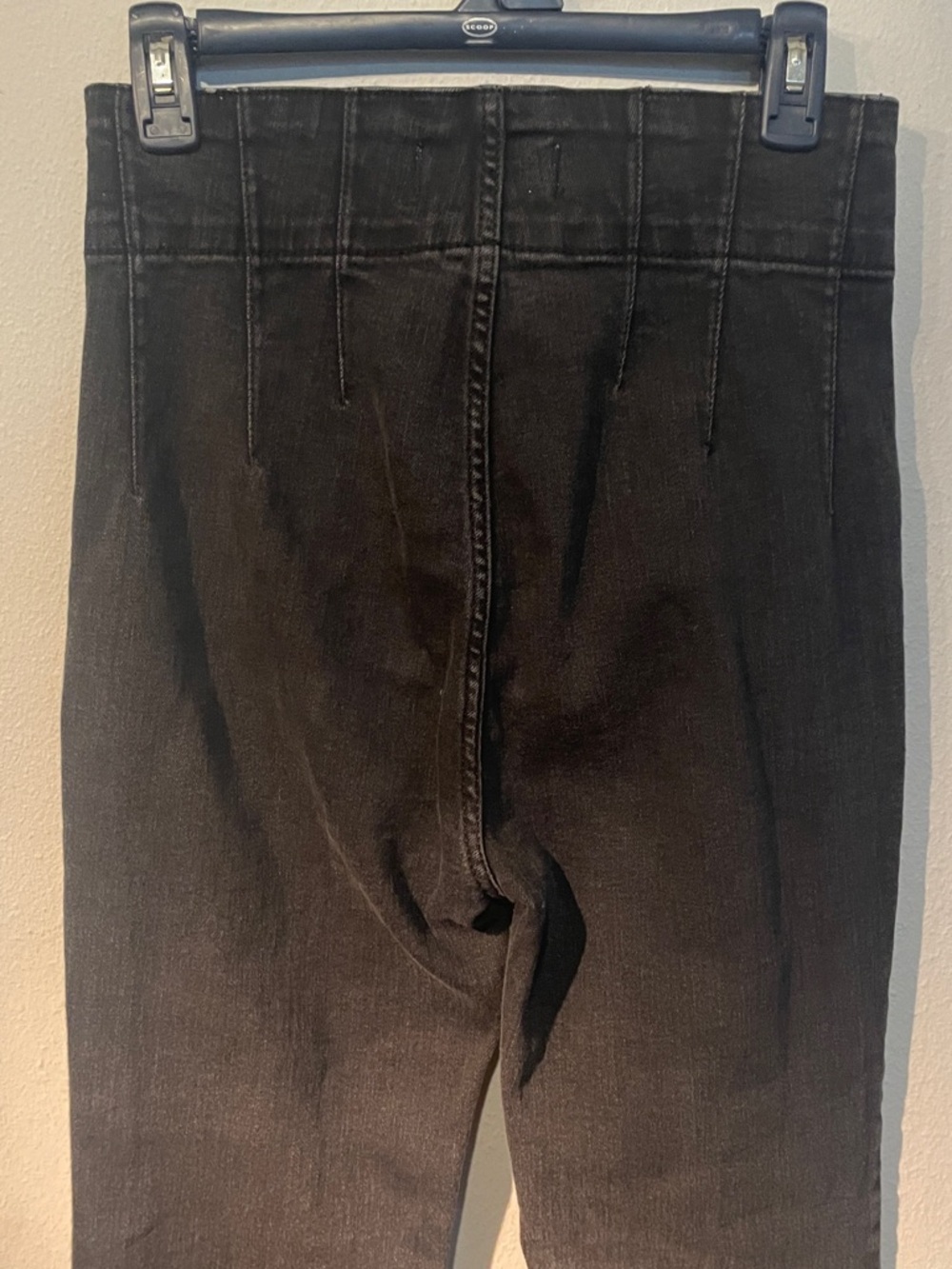 We the Free People Black Bell Bottom Jeans sz 27 31” inseam 70s Vibe High Rise - Picture 12 of 15